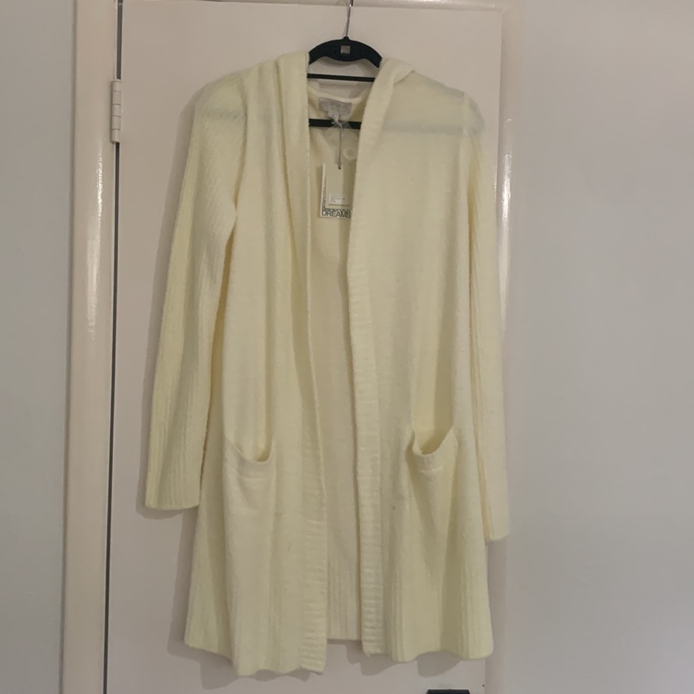 NWT Barefoot Dreams Pearl Cozychic Hooded Cardi